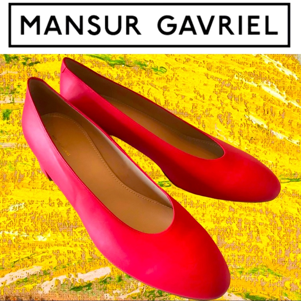 MANSUR GAVRIEL Calf Ballerina Pump Size 10